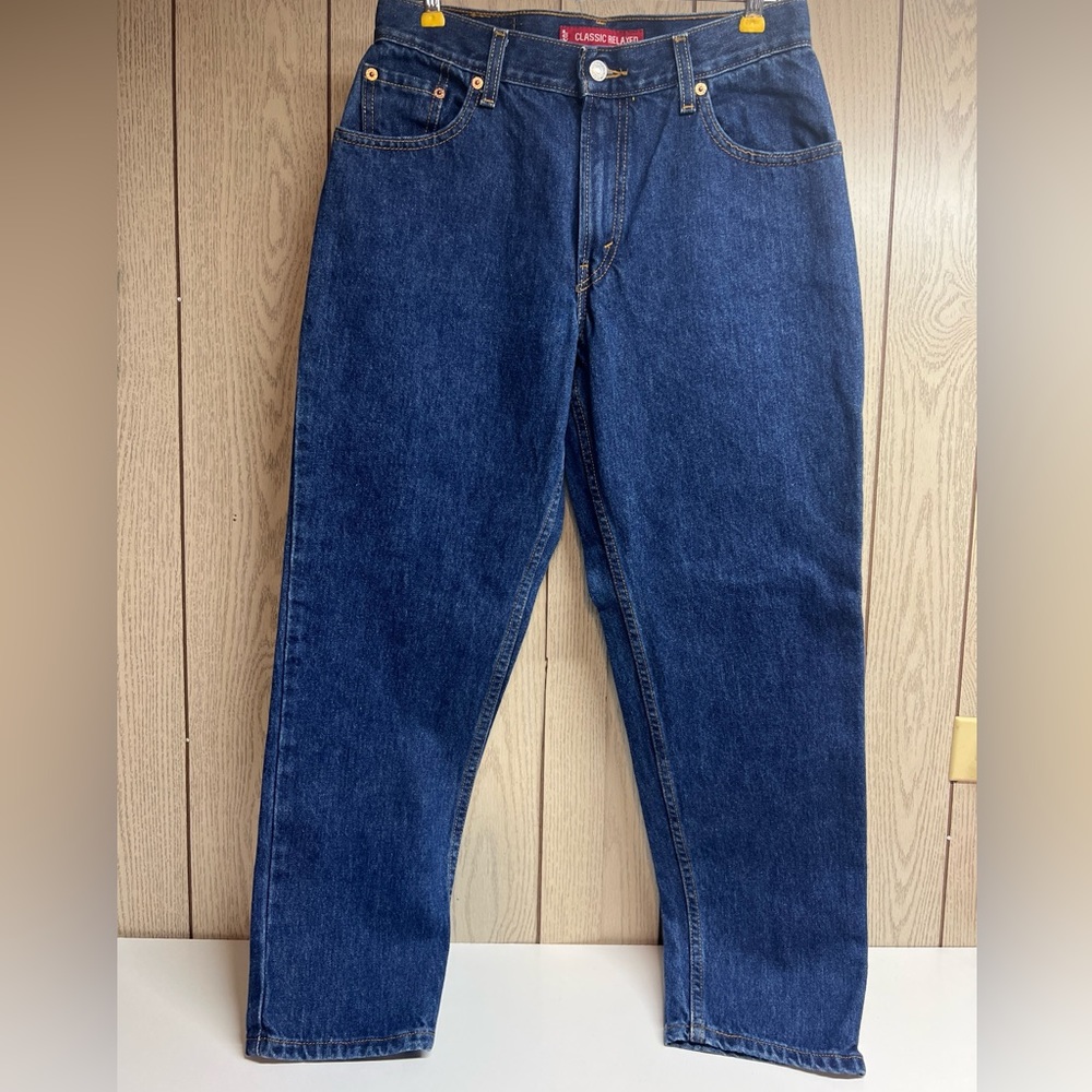 VINTAGE Levis 550 Jeans Women 8 S Blue Mom Classic Relaxed Tapered Y2K Denim *